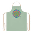 Sage Green Mandala Apron - Hand Drawn Art All Over Prints - Blululi