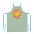Sage Green Mandala Apron - Hand - Drawn Art All Over Prints - Blululi