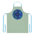Sage Green Mandala Apron - Hand - Drawn Art All Over Prints - Blululi