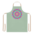 Sage Green Mandala Apron - Hand Drawn Art All Over Prints - Blululi