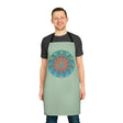 Sage Green Mandala Apron - Hand - Drawn Art All Over Prints - Blululi