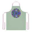 Sage Green Mandala Apron - Hand Drawn Art All Over Prints - Blululi