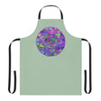 Sage Green Mandala Apron - Intricate Art All Over Prints - Blululi
