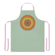 Sage Green Mandala Apron - Intricate Art All Over Prints - Blululi