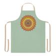 Sage Green Mandala Apron - Intricate Art All Over Prints - Blululi