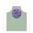 Sage Green Mandala Apron - Intricate Art All Over Prints - Blululi