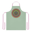 Sage Green Mandala Apron - Intricate Hand - Drawn Art All Over Prints - Blululi