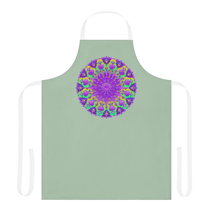 Sage Green Mandala Apron - Kitchen Art All Over Prints - Blululi