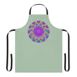 Sage Green Mandala Apron - Kitchen Art All Over Prints - Blululi