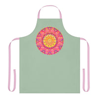 Sage Green Mandala Apron - Kitchen Art All Over Prints - Blululi