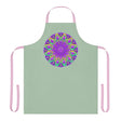 Sage Green Mandala Apron - Kitchen Art All Over Prints - Blululi