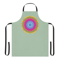 Sage Green Mandala Apron - Kitchen Art All Over Prints - Blululi