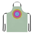 Sage Green Mandala Apron - Kitchen Art All Over Prints - Blululi