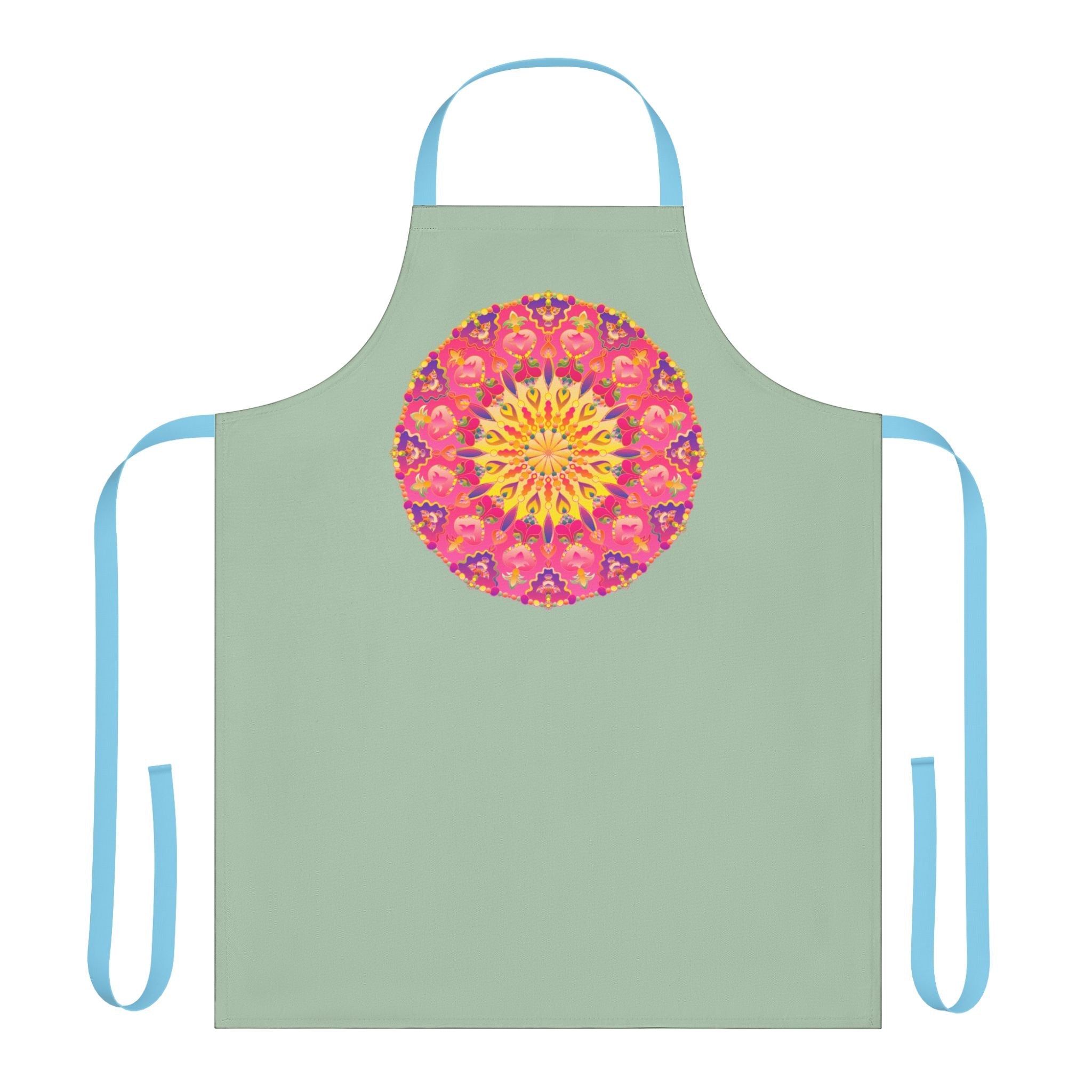 Sage Green Mandala Apron - Kitchen Art All Over Prints - Blululi