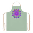 Sage Green Mandala Apron - Kitchen Art All Over Prints - Blululi