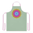Sage Green Mandala Apron - Kitchen Art All Over Prints - Blululi