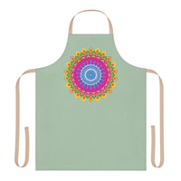 Sage Green Mandala Apron - Kitchen Art All Over Prints - Blululi