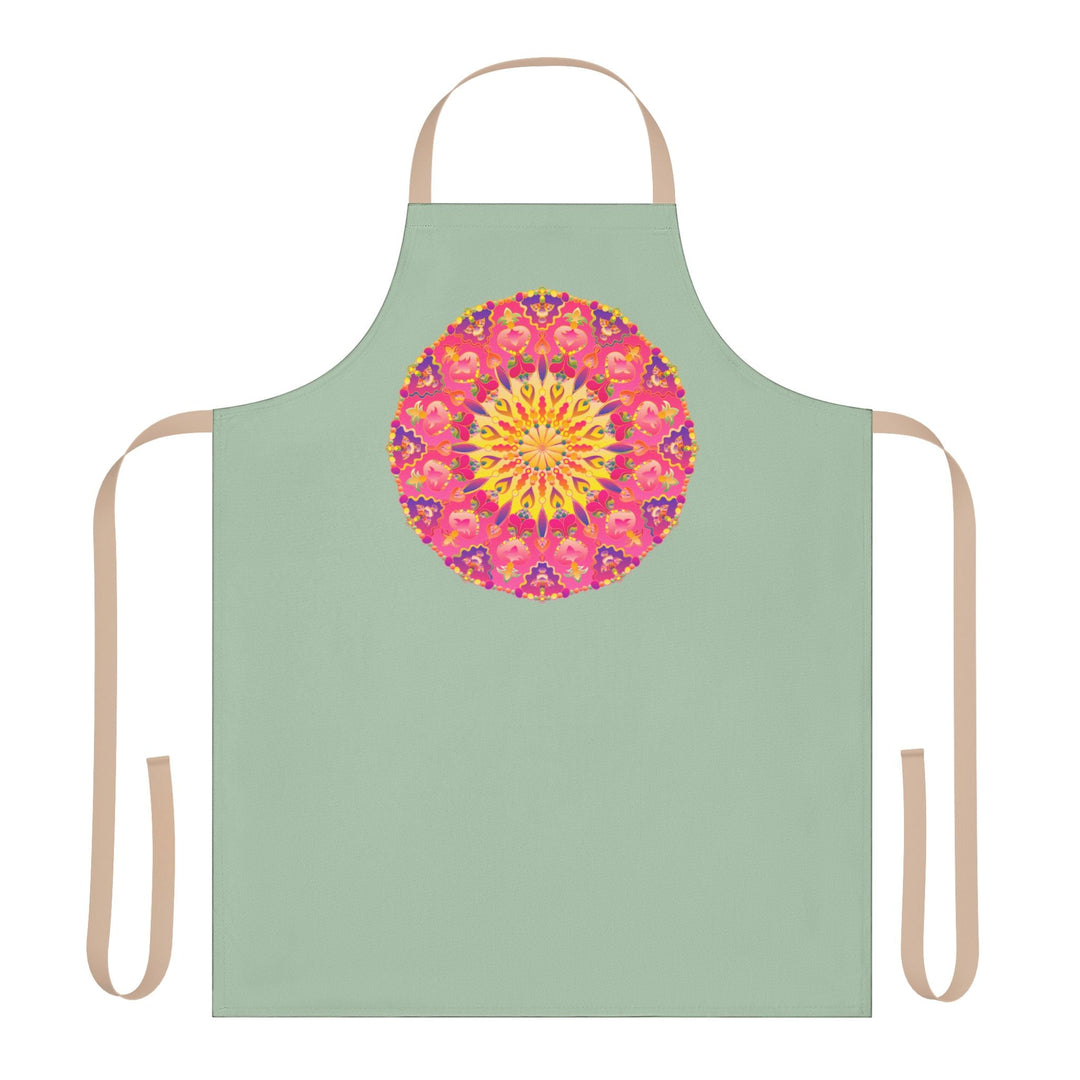 Sage Green Mandala Apron - Kitchen Art All Over Prints - Blululi