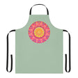 Sage Green Mandala Apron - Kitchen Art All Over Prints - Blululi