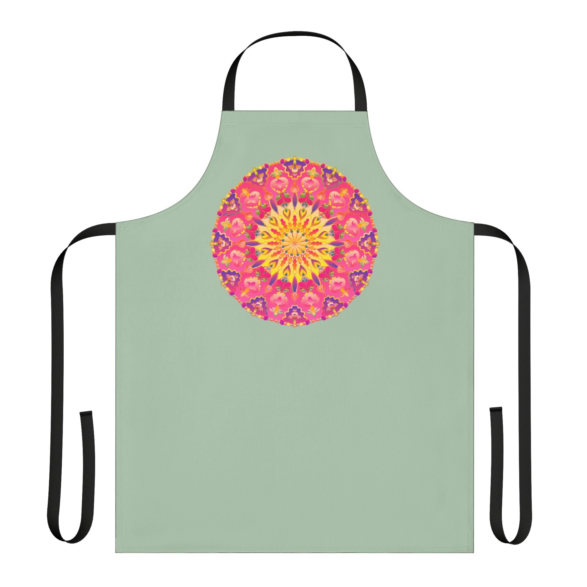 Sage Green Mandala Apron - Kitchen Art All Over Prints - Blululi