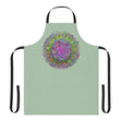 Sage Green Mandala Apron - Psychedelic Art All Over Prints - Blululi