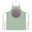 Sage Green Mandala Apron - Psychedelic Art All Over Prints - Blululi