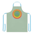 Sage Green Mandala Art Apron - Kitchen Decor All Over Prints - Blululi
