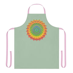 Sage Green Mandala Art Apron - Kitchen Decor All Over Prints - Blululi