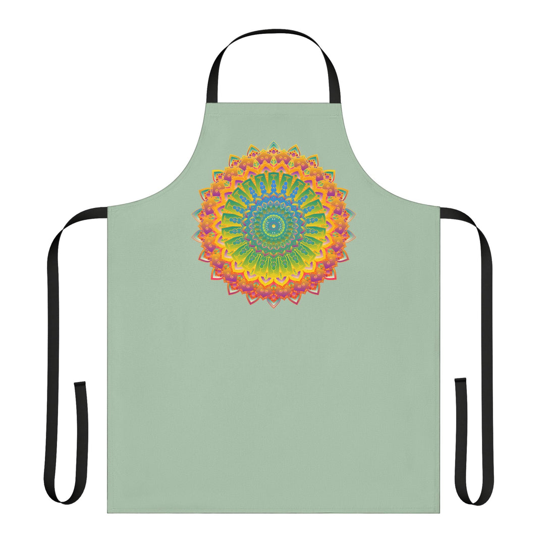 Sage Green Mandala Art Apron - Kitchen Decor All Over Prints - Blululi