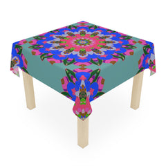 Sage Green Mandala Tablecloth - Boho Chic Decor Home Decor - Blululi