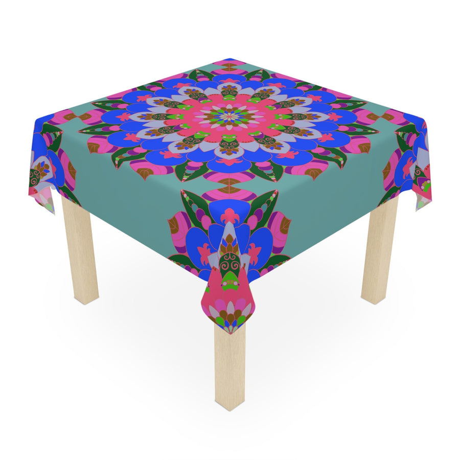 Sage Green Mandala Tablecloth - Boho Chic Decor Home Decor - Blululi