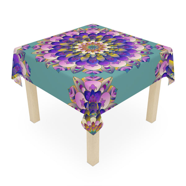 Sage Green Mandala Tablecloth - Boho Chic Decor Home Decor - Blululi