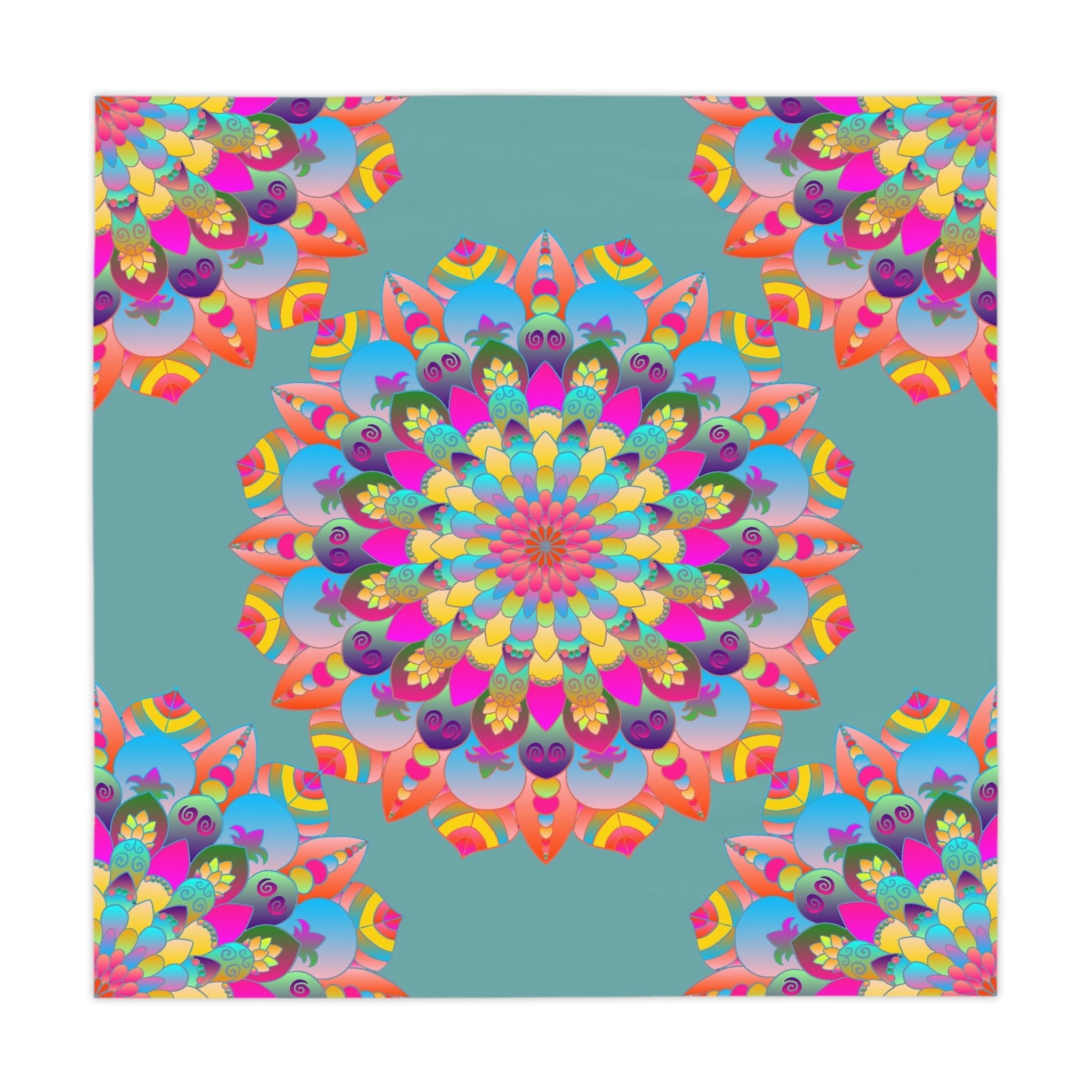 Sage Green Mandala Tablecloth - Boho Decor Home Decor - Blululi