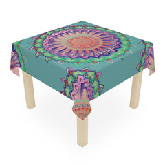Sage Green Mandala Tablecloth - Boho Decor Home Decor - Blululi