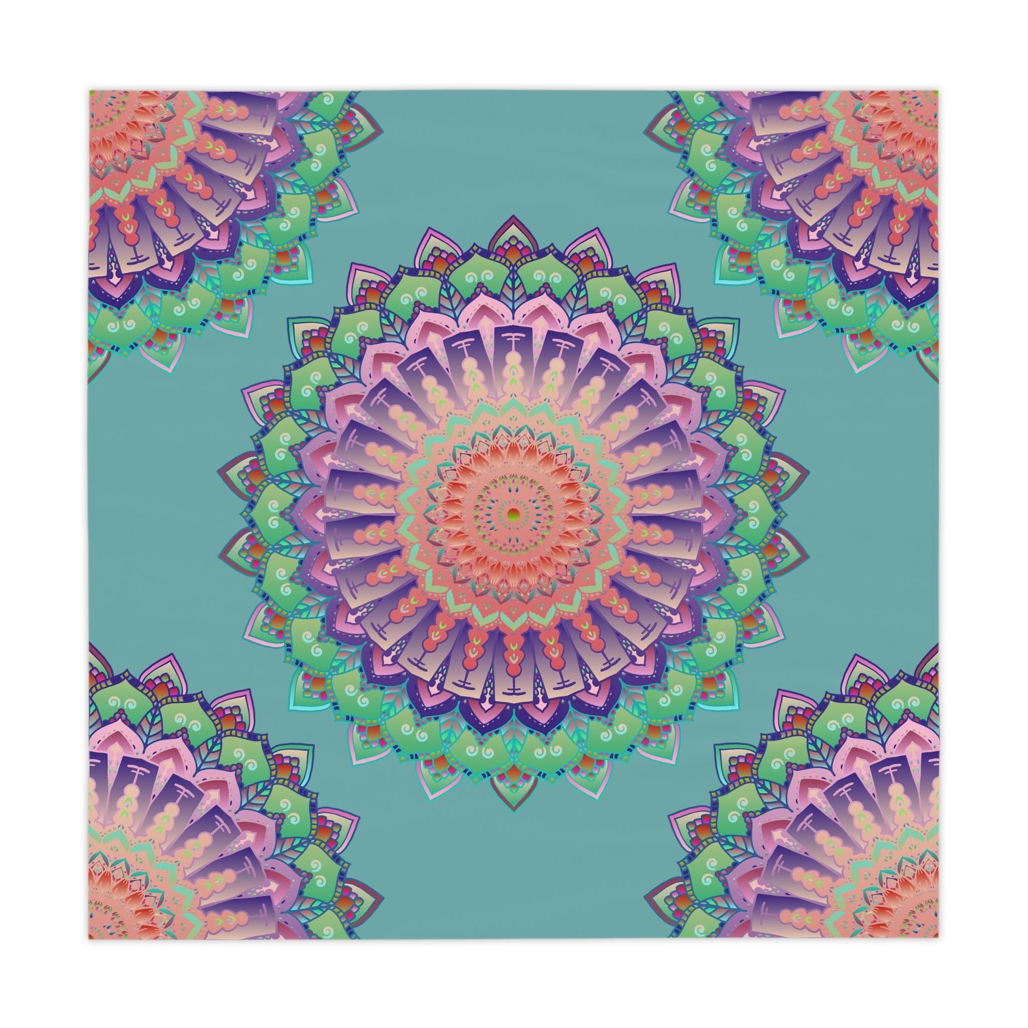 Sage Green Mandala Tablecloth - Boho Decor Home Decor - Blululi