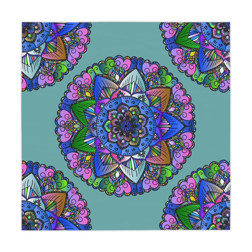 Sage Green Mandala Tablecloth - Intricate Design Home Decor - Blululi