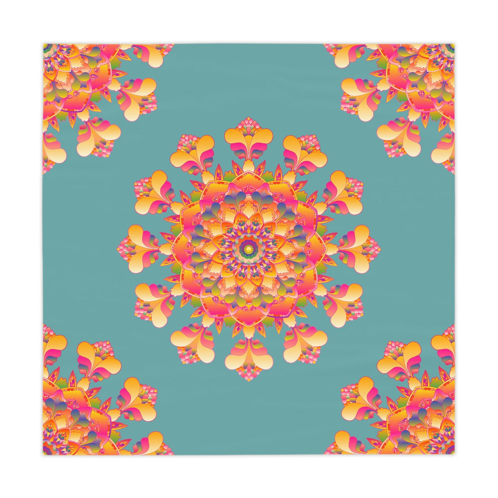 Sage Green Mandala Tablecloth - Intricate Design Home Decor - Blululi