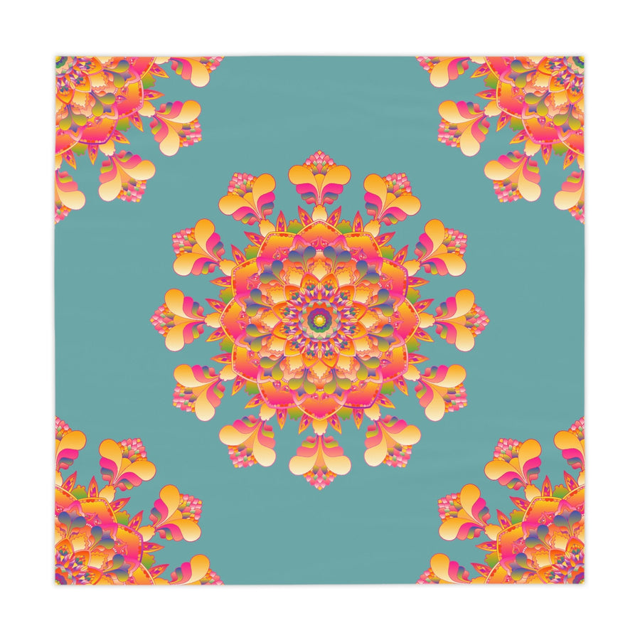 Sage Green Mandala Tablecloth - Intricate Design Home Decor - Blululi