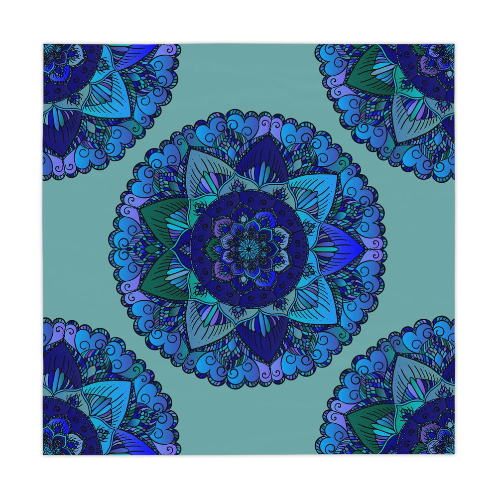 Sage Green Mandala Tablecloth - Intricate Design Home Decor - Blululi