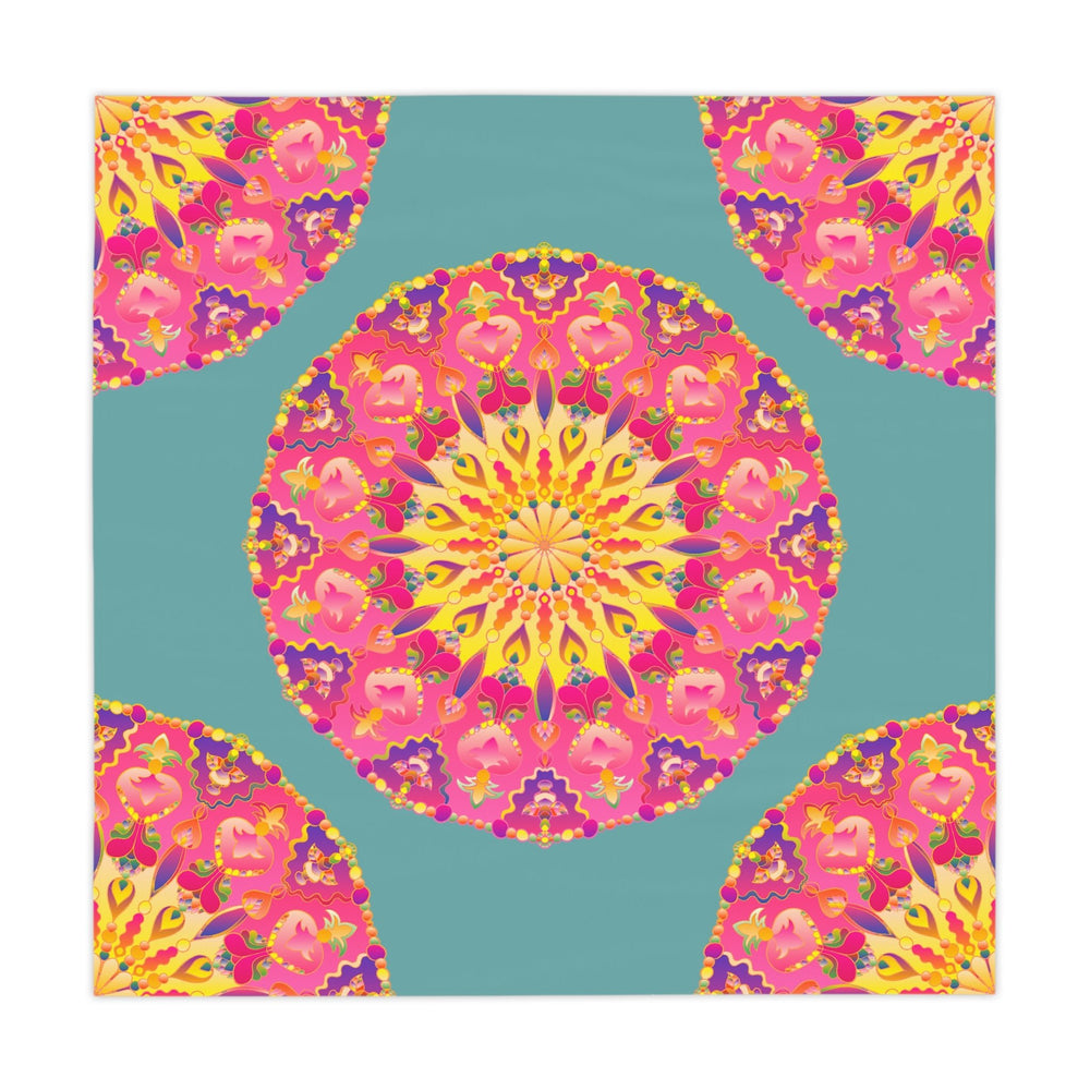 Sage Green Mandala Tablecloth - Intricate Design Home Decor - Blululi