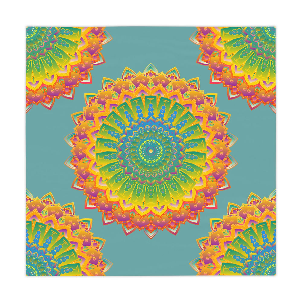 Sage Green Mandala Tablecloth - Intricate Design Home Decor - Blululi