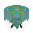 Sage Green Mandala Tablecloth - Intricate Floral Design Home Decor - Blululi