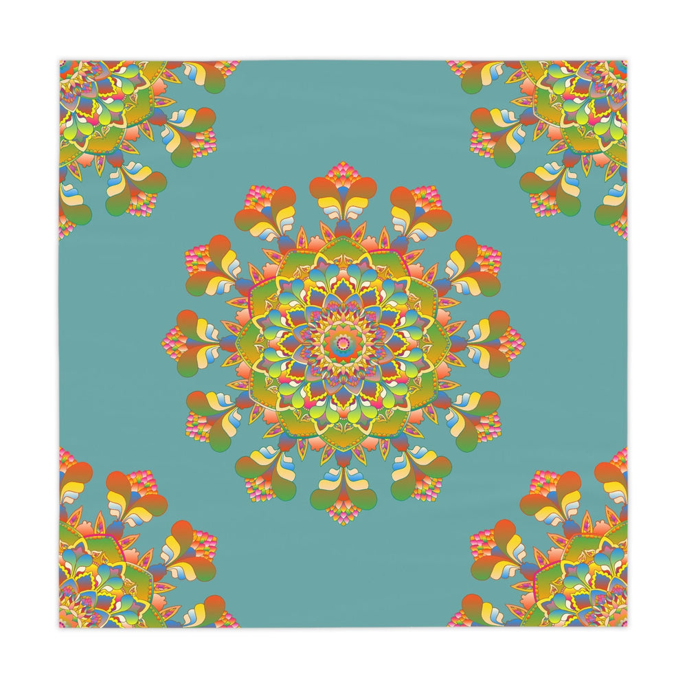 Sage Green Mandala Tablecloth - Rainbow Harmony Home Decor - Blululi