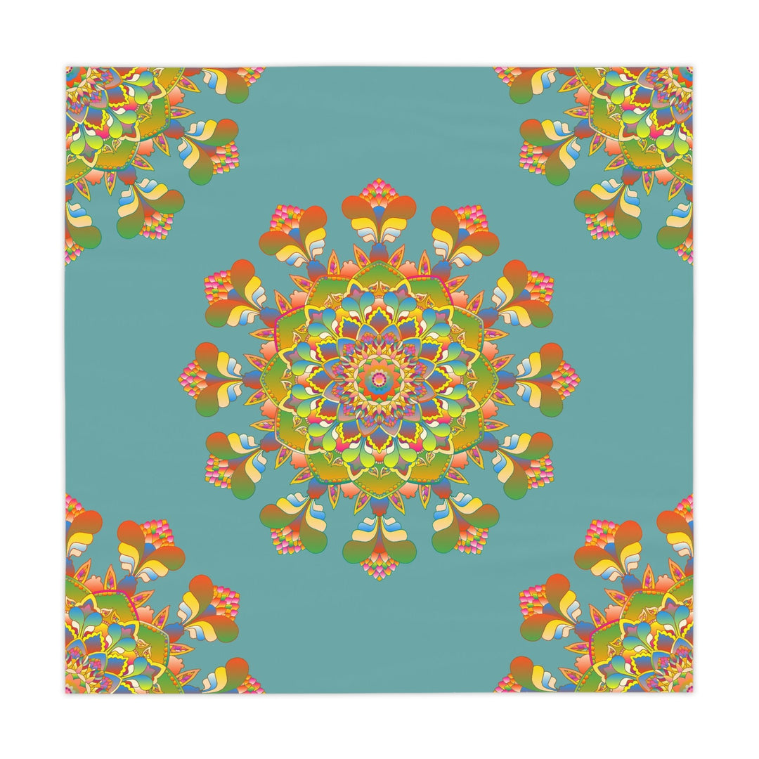 Sage Green Mandala Tablecloth - Rainbow Harmony Home Decor - Blululi