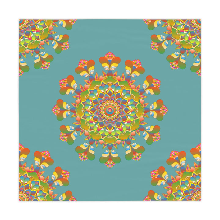 Sage Green Mandala Tablecloth - Rainbow Harmony Home Decor - Blululi