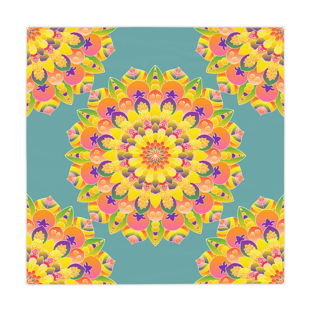 Sage Green Mandala Tablecloth - Vibrant Boho Decor Home Decor - Blululi