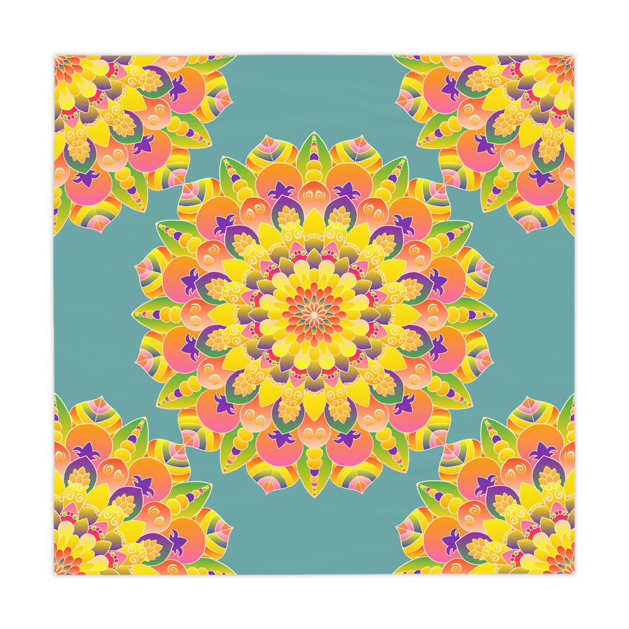 Sage Green Mandala Tablecloth - Vibrant Boho Decor Home Decor - Blululi