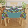 Sage Green Mandala Tablecloth - Vibrant Floral Design Home Decor - Blululi