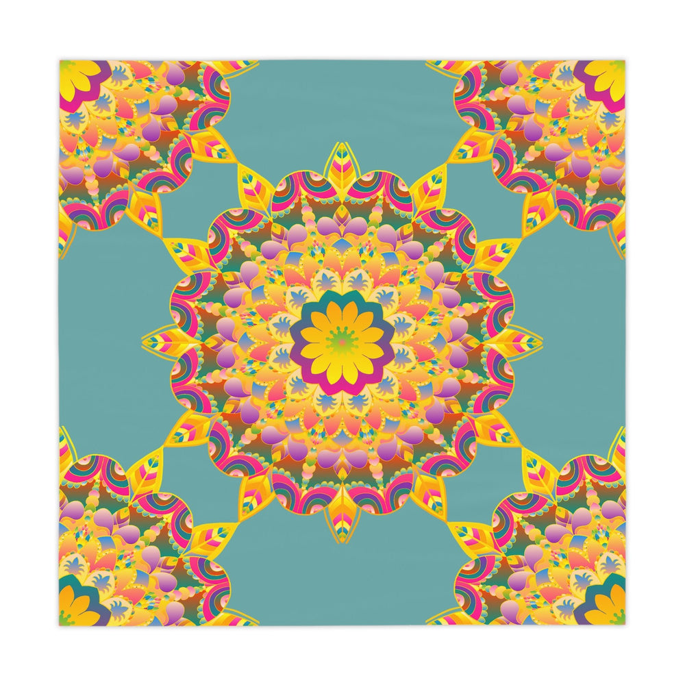 Sage Green Mandala Tablecloth - Vibrant & Intricate Home Decor - Blululi