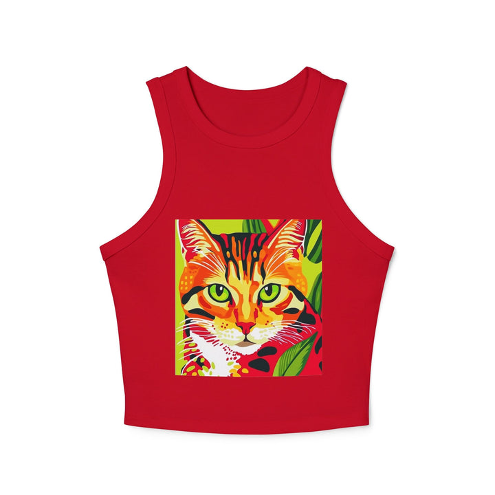 Savana Cat Tank Top - Colorful Stripe Design Tank Top - Blululi